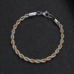5mm Stainless Steel Twist Chain Bracelet Photo 1