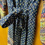 Sea New York Printed Kimono Bell Sleeves Tie Waist Belt Silk Mini Dress 2 Blue Photo 6
