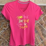 Nike Pink V-neckShirt Sleeve Dri-fit Gym Shirt Size Medium Photo 0