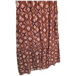 Knox Rose  Womens XXL Midi Tiered Boho Scoop Neck Short Puff Sleeves Tie Rust Photo 7