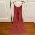 Aritzia Wilfred New Dreamweaver Dress Strappy Drapey Jersey Midi Dress in Rose Photo 2