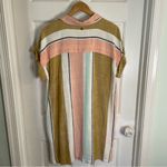 Rip Curl Pink and Yellow Shirt Dress Size Large striped trendy gorpcore retro Photo 4
