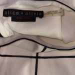 Alice + Olivia  Sleeveless Dress Mini White w Black Piping Size 0 Mint "Employed" Photo 10