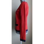 Banana Republic  Tipped Sweater Jacket Red Navy M New Photo 1