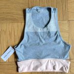 Outdoor Voices NWT tri-tone slashback warmup crop XS grey/lavender/baby pink Photo 0