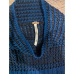 Free People Women's Knit Tunic Dress, Black and Blue, Size M Size M Photo 2