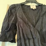 Cinq a Sept Theo 3/4 Black Jacquard Print Wrap Top Size XS Photo 6