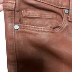 Paige  Hoxton 27 High Waist Ankle Skinny Coated Jeans Burgundy Dust Luxe Photo 2