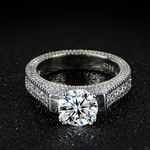 Boutique NEW 2pc Set 2 Carat Solitaire Diamond Engagement Wedding Photo 8