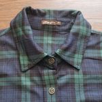 J McLaughlin Womens Blue Green Plaid Chic Feminine Preppy Trendy Shirt Size M Size M Photo 1