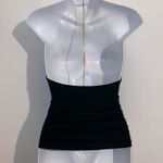 Reformation Davin Scoop Neck Low Back Rhinestone t-strap Black Top Medium NWOT Photo 8