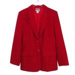 Pendleton Vintage  Wool Red Blazer Jacket with Gold Buttons Size Medium Photo 0
