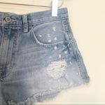 Hollister Cheeky hi rise Denim Ripped Distressed Bleached Jean shorts Cutoff 27 Photo 2