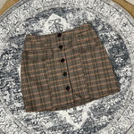 Urban Outfitters  Brown plaid mini skirt - Size S Photo 0