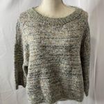 Lou & grey 3/4 sleeve cropped sweater size XL metallic Photo 2