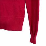 J.Crew  Alpaca Merino Wool Sweater Hot Pink Button Detail Crewneck Size XSmall Photo 6