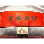 Zi Qing Ge Embroidered Floral Chinese Style Jacket Wine Purple Frog Closures LG Photo 6