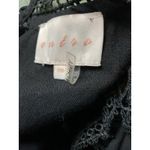 Entro ‎ Medium Black Eyelet Lined Tiered Ruffle  Crochet Boho Dress Photo 6