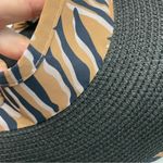 Tahari  Hat Visor Sun Animal Print Bow Packable Roll Up Black Blue Camel Tan Photo 9