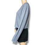 Tek Gear Womens Crop Top Athletic Sweatshirt Pullover Drawstring Hem Gray Medium Photo 3