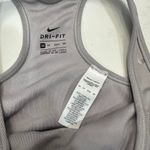 Nike Swoosh Sports Bra XS Womens Grey Dri-Fit Stretch Photo 2