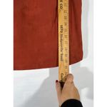 Perceptions Petite Suede Women 3 Piece Suit Collarless Jacket Plaid Rust Hue 14P Orange Photo 9