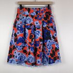 HD in Paris Lyanna Floral Skirt Small Red Blue Anthropologie Feminine Bloomcore Photo 0