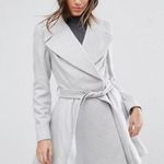 ASOS Skater Coat in Wool Blend With Oversized Collar and Self Belt Sz 16 Photo 0