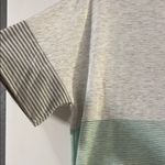 Pink Clover  Light Green and Gray Striped Tee Photo 3