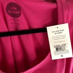 Life is Good Women Crusher Tee T Shirt Scoop Neck Football Sunday Funday Pink XL Photo 2