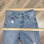 Old Navy High Rise OG Straight Raw Hew Mom Jeans Blue 4 Ankle Distressed Photo 9