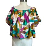 Joy Joy Bubble Geometric Multicolored Shapes Blouse Size XL Photo 1