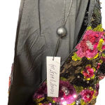 For Love & Lemons ‎ Morrison Mini Dahlia Floral Dress Black Sequin Size XS Photo 14