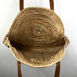 Handmade Woven Grass Tote Circle  Summer Beach Bag Natural Straw Maxi Photo 2