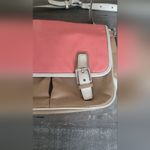 Coach Park F23383 Coral Pink Tan Colorblock Leather Flap Crossbody Bag Purse Photo 2