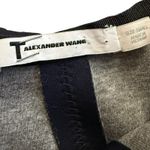 Alexander Wang  Navy Blue Black Pleated Neoprene Scuba Mini Racerback Dress sz S Photo 2