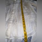 Chico's Gray Button Down Shirt with Notched Collar and Cut Out Details Photo 6