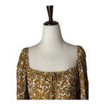 Faithfull the Brand ‎ Dress Women 4 Gold Indira Balloon Sleeve Paisley Mini Boho Photo 4