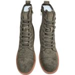 MIA Womens Olive Green Perforated Lace Up Ankle Boots Lug Heel Side Zip 6.5 NEW Photo 3