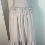 Young Fabulous and Broke Gray Midi Ruffle Dress with Corset Bodice. Size M Photo 0