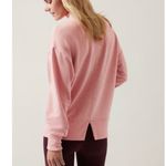 Athleta Apollo Crewneck Sweatshirt in Conch Pink Heather Photo 1