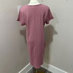 Madewell  Women's Weathered Berry‎ Button Front Ribbed Mini Dress Size XL Photo 3