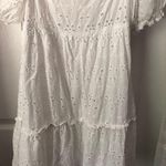 H&M babydoll eyelet puffy sleeves mini dress, size medium Photo 10