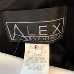 Alex Evenings  Formal Maxi Dress Sleeveless Pleated Square Neck Black White 8 Photo 3