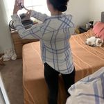 Allison Joy  Blue And White Plaid Button Up Photo 2