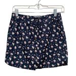 Jack Wills  Floral Button Front Mini Skirt Blue Size 2 Photo 0