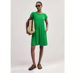 Me + Em Cotton Slub Jersey Raglan T Shirt Swing Dress Kelly Green Size 4 Photo 1