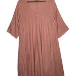 Positano Jean Paul Linen Midi Dress Pink Size XXL Photo 0