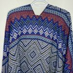 Akira  boho tribal print fringed poncho Photo 2