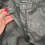 Nasty Gal  Sz 0 Pants Black Faux Leather High Waisted Straight Leg Seams Women’s Photo 8